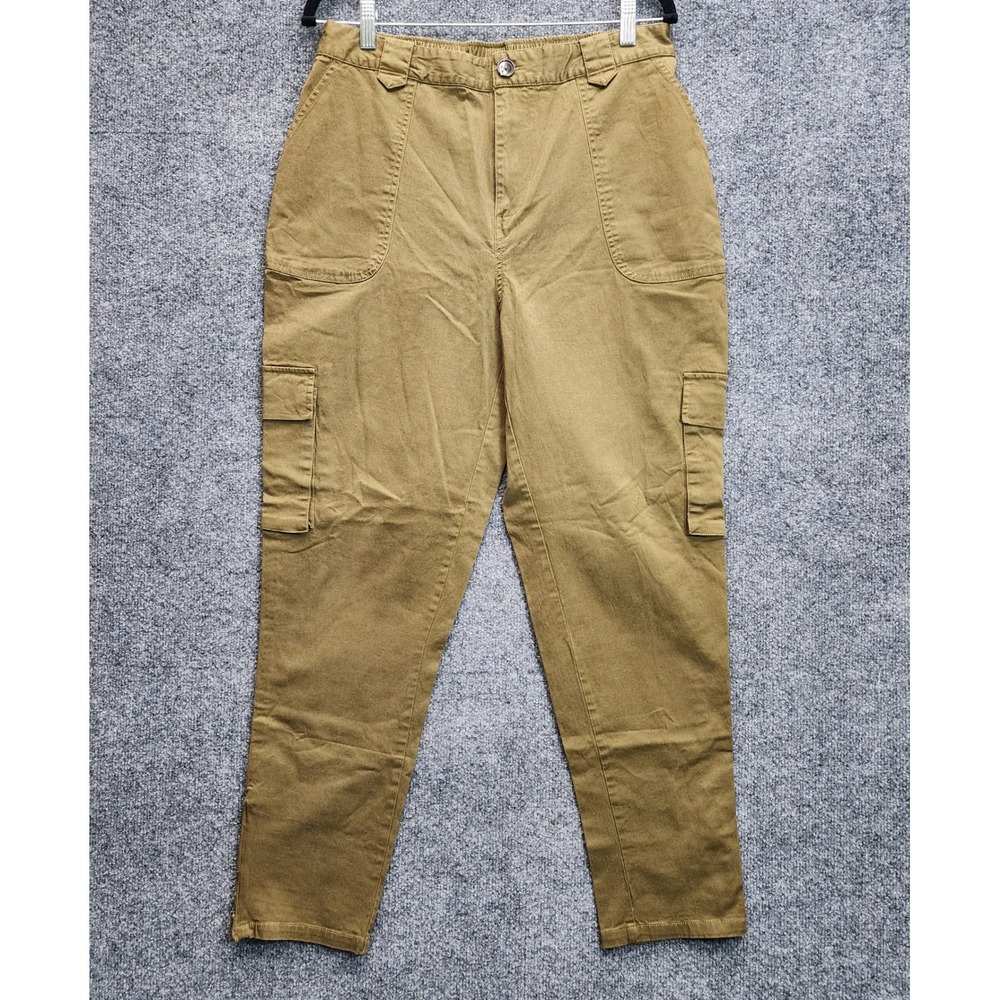 NWT Downeast Oxford Cargo Pants Women Military Utility Stretch Ankle Size L